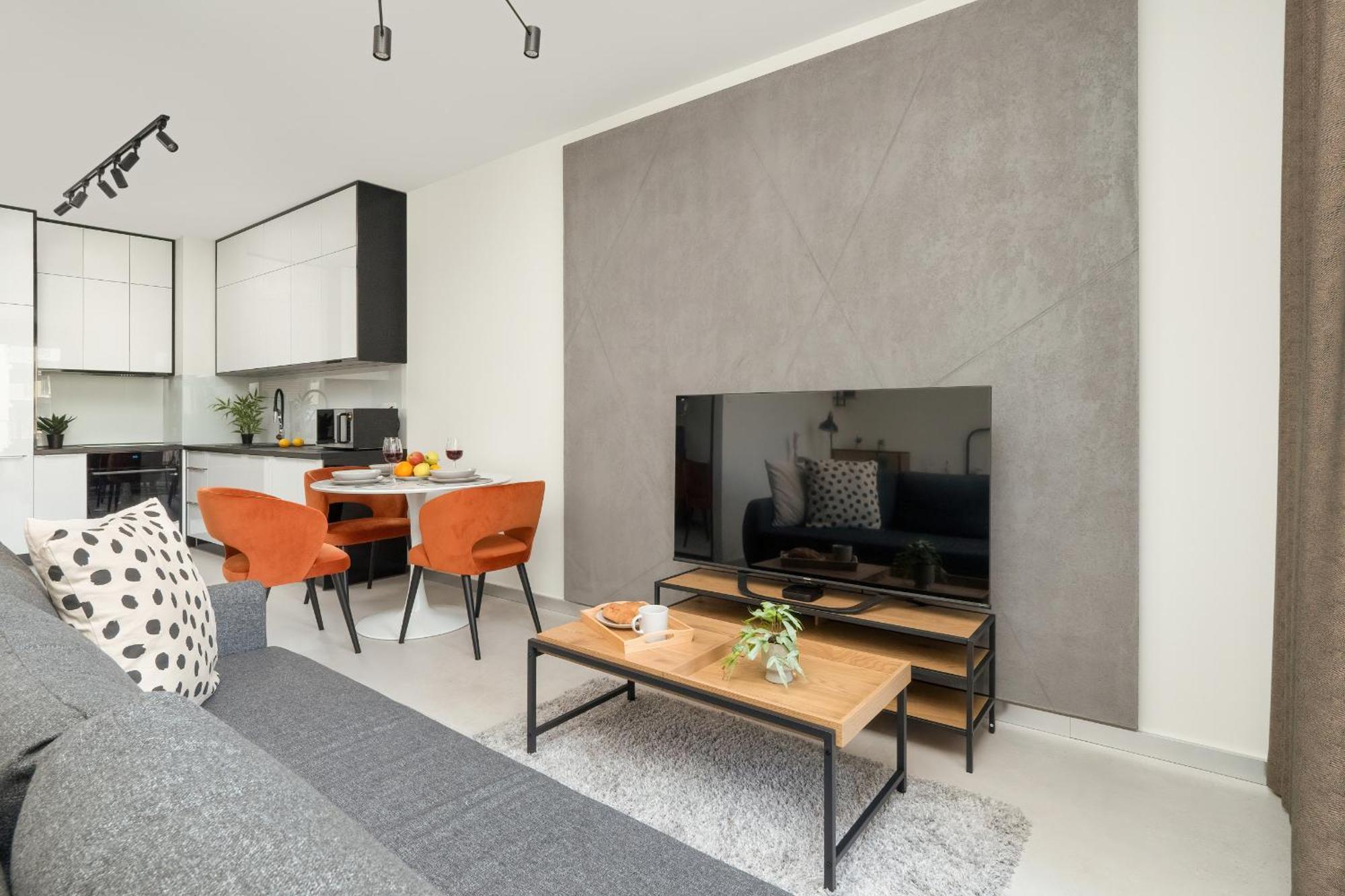 Luksusowe Studio W Lodzi Z Biurkiem, Balkonem I Klimatyzatorem By Renters Prestige Εξωτερικό φωτογραφία