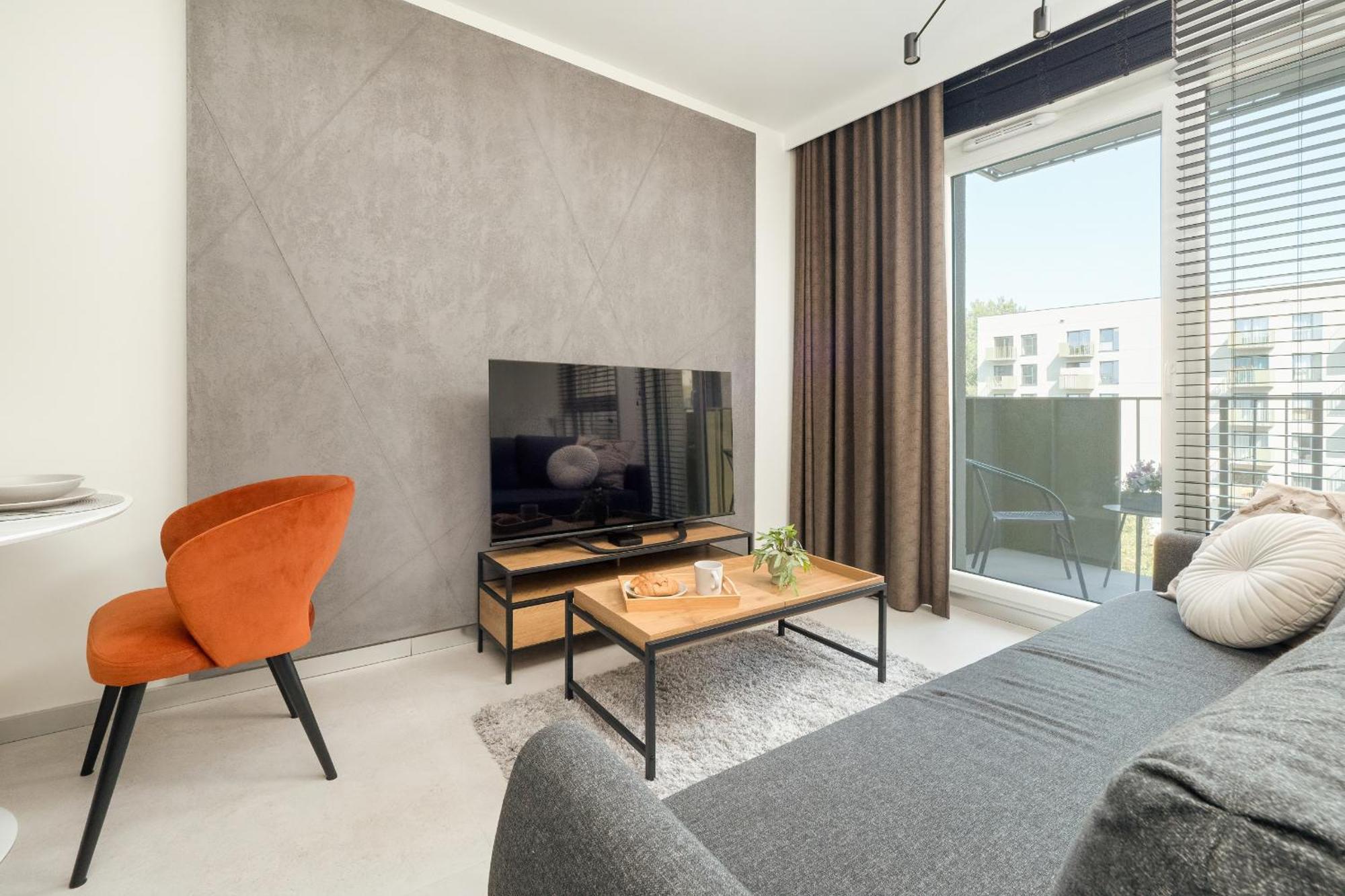 Luksusowe Studio W Lodzi Z Biurkiem, Balkonem I Klimatyzatorem By Renters Prestige Εξωτερικό φωτογραφία