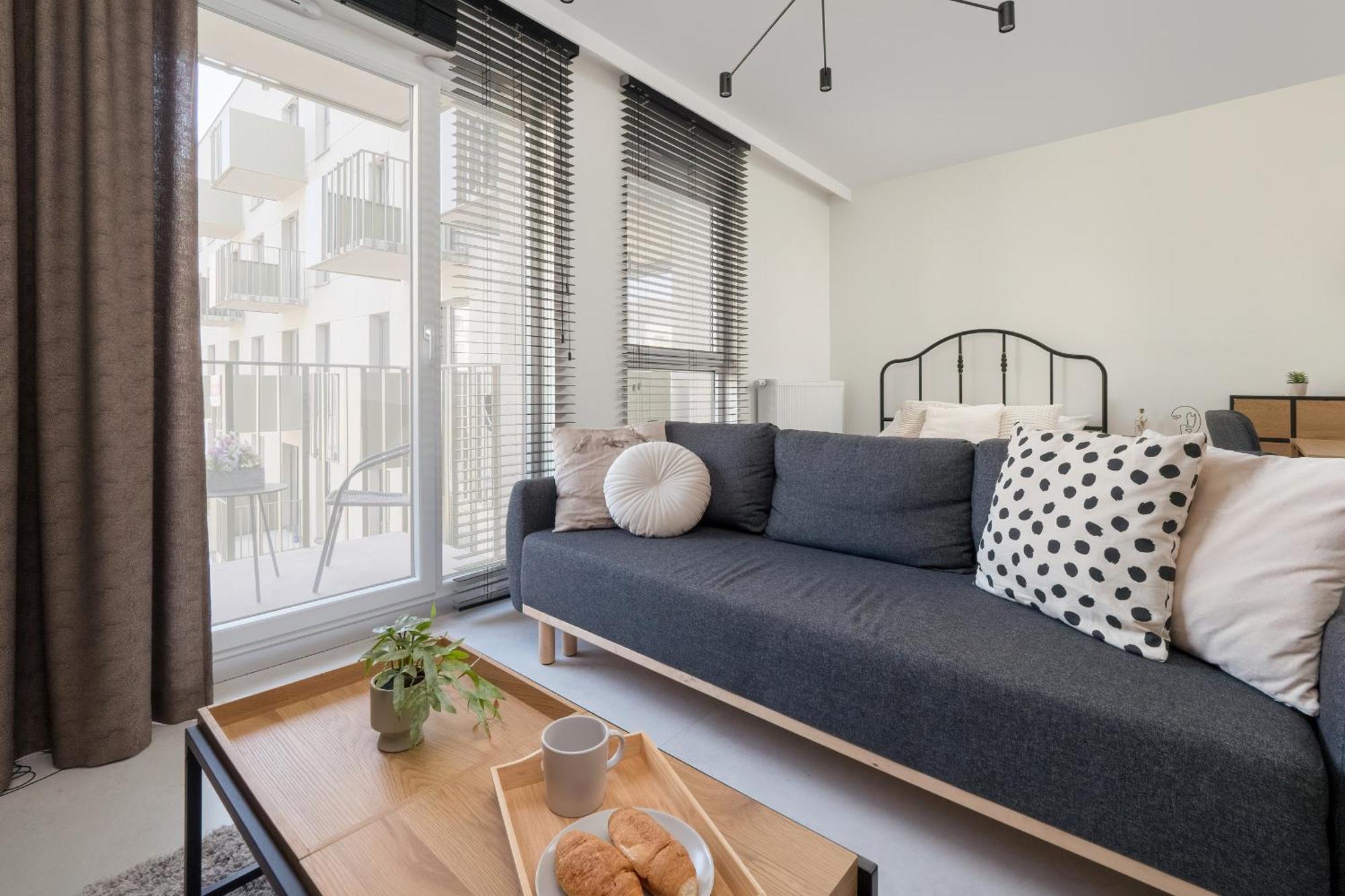 Luksusowe Studio W Lodzi Z Biurkiem, Balkonem I Klimatyzatorem By Renters Prestige Εξωτερικό φωτογραφία
